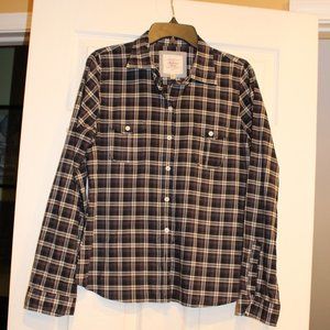 I Love H Eighty One Plaid Button Down Top sz L